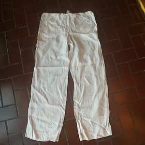 Max studio linen white beach pants size L